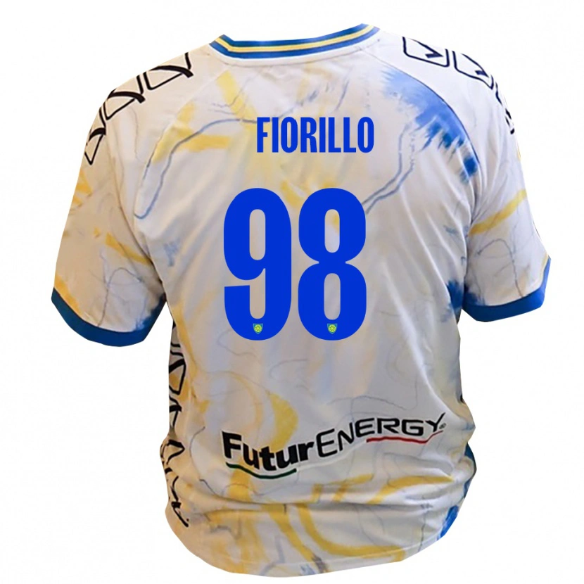 Danxen Dames Vincenzo Fiorillo #98 Wit Geel Blauw Uitshirt Uittenue 2025/26 T-Shirt