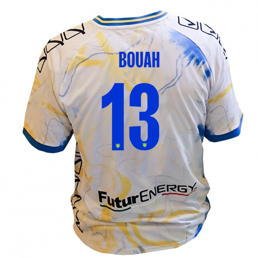 Danxen Dames Devid Eugene Bouah #13 Wit Geel Blauw Uitshirt Uittenue 2025/26 T-Shirt