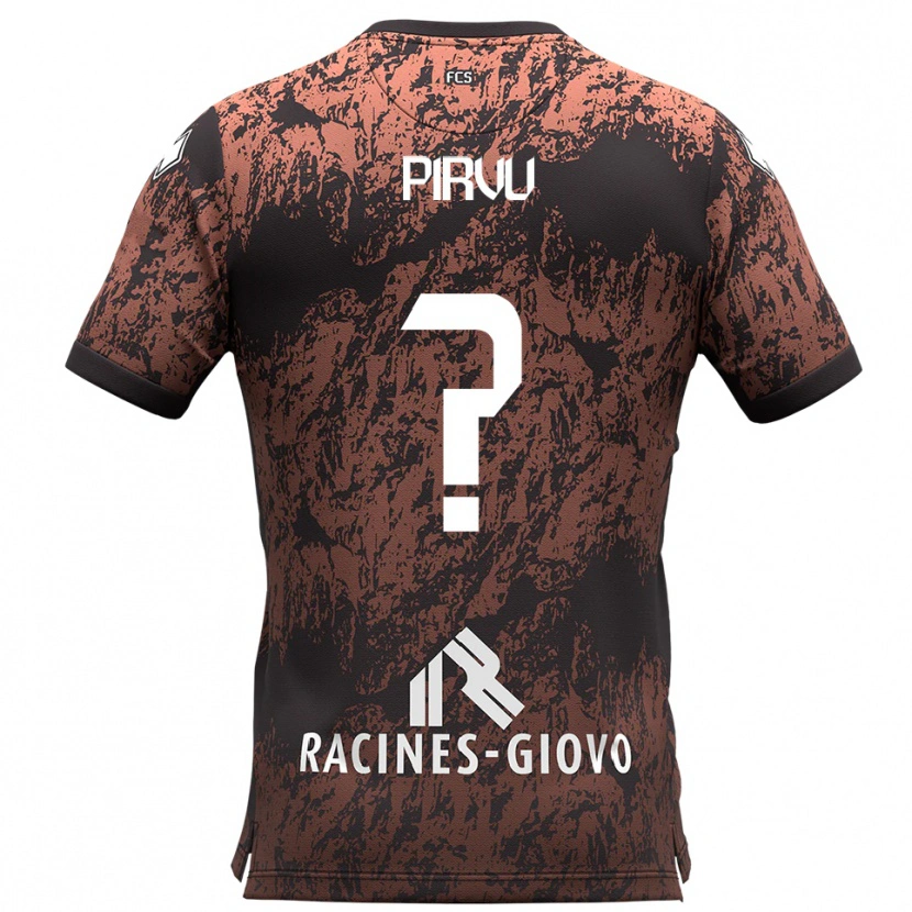 Danxen Dames David Pîrvu #0 Bruin Zwart Uitshirt Uittenue 2025/26 T-Shirt