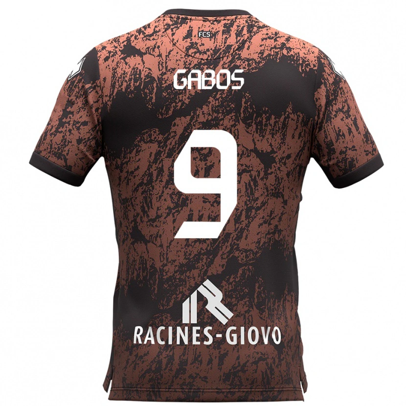Danxen Dames Ricky Gabos #9 Bruin Zwart Uitshirt Uittenue 2025/26 T-Shirt