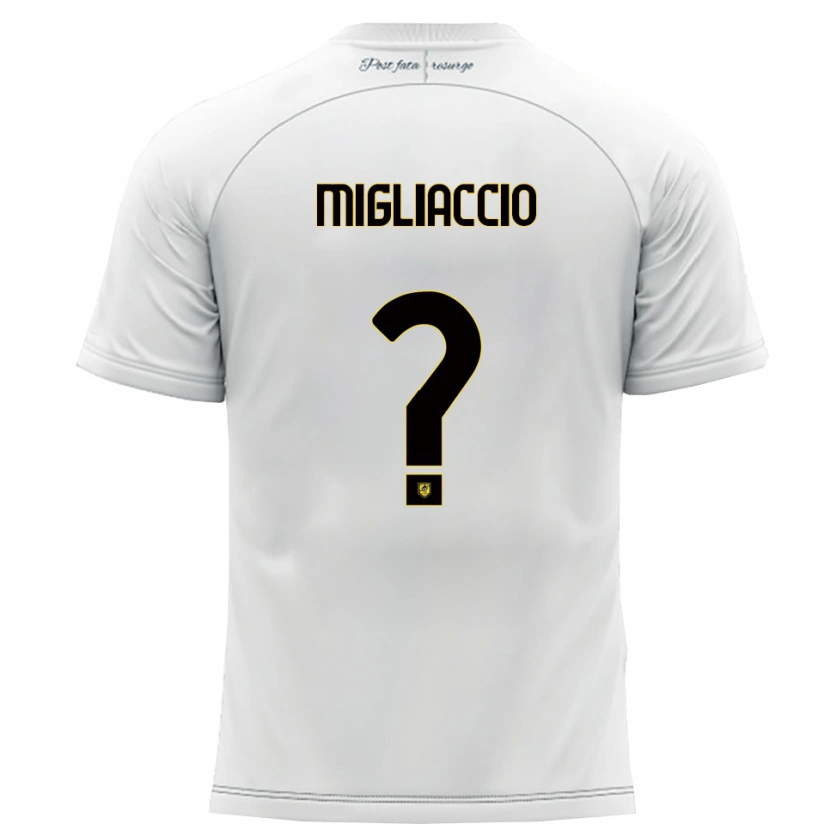Danxen Dames Massimo Migliaccio #0 Wit Geel Uitshirt Uittenue 2025/26 T-Shirt