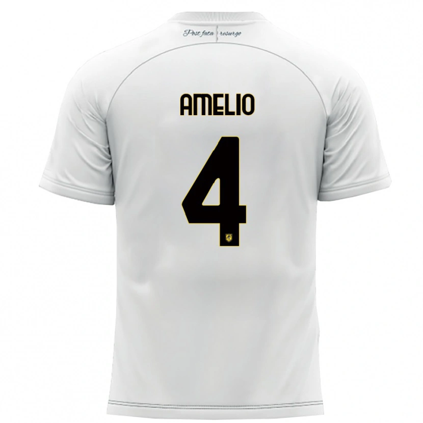 Danxen Dames Ciro Amelio #4 Wit Geel Uitshirt Uittenue 2025/26 T-Shirt