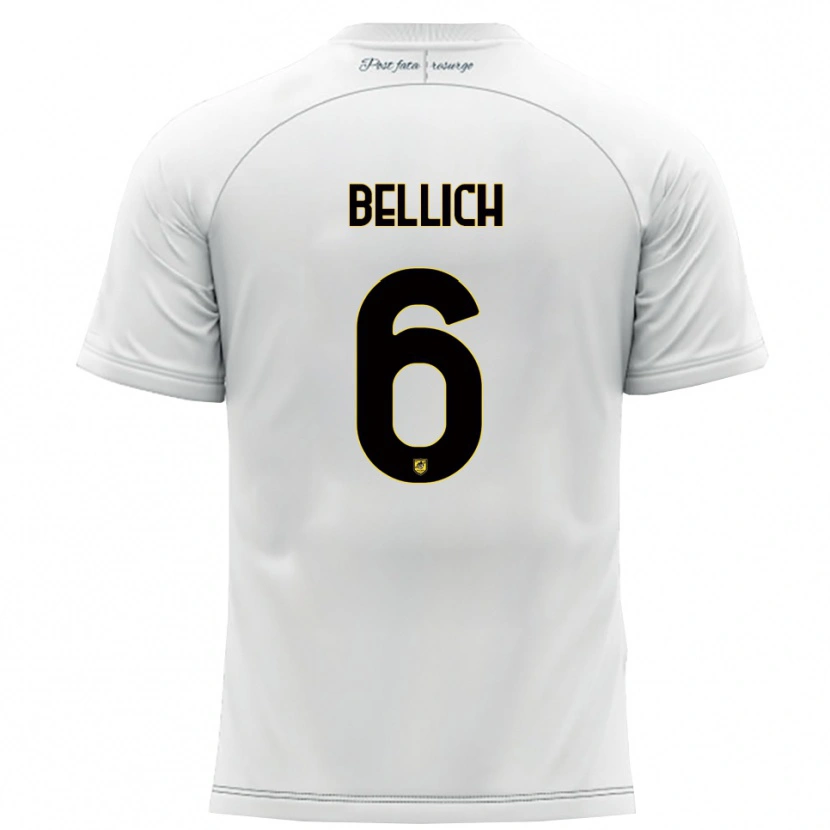 Danxen Dames Marco Bellich #6 Wit Geel Uitshirt Uittenue 2025/26 T-Shirt