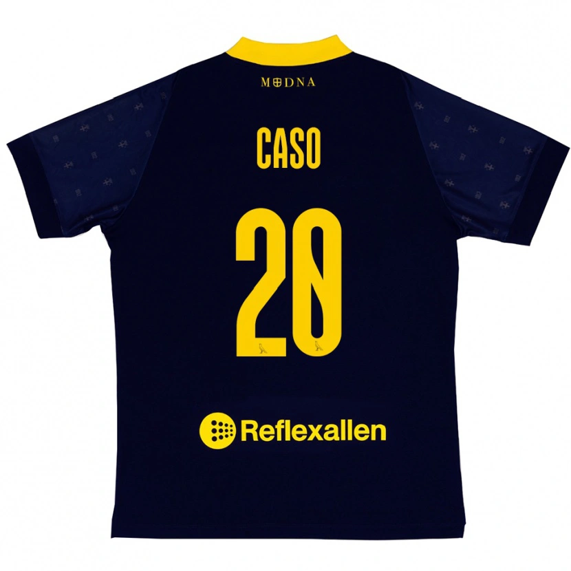 Danxen Dames Giuseppe Caso #20 Donkerblauw Geel Uitshirt Uittenue 2025/26 T-Shirt
