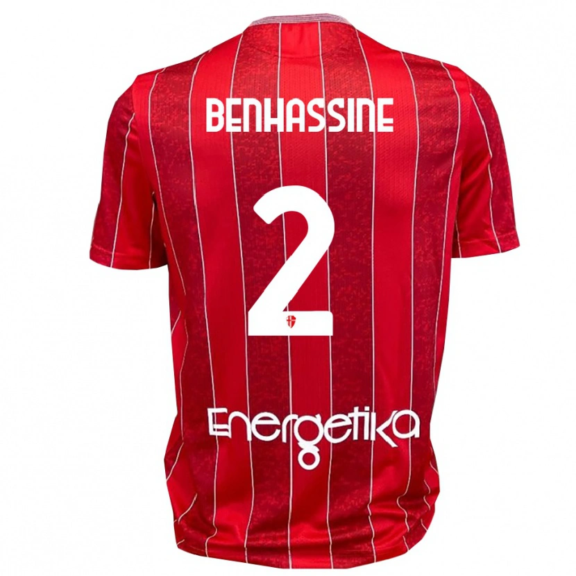 Danxen Dames Bilel Benhassine #2 Rood Wit Uitshirt Uittenue 2025/26 T-Shirt