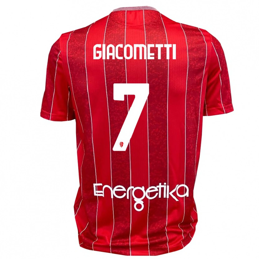 Danxen Dames Alex Giacometti #7 Rood Wit Uitshirt Uittenue 2025/26 T-Shirt