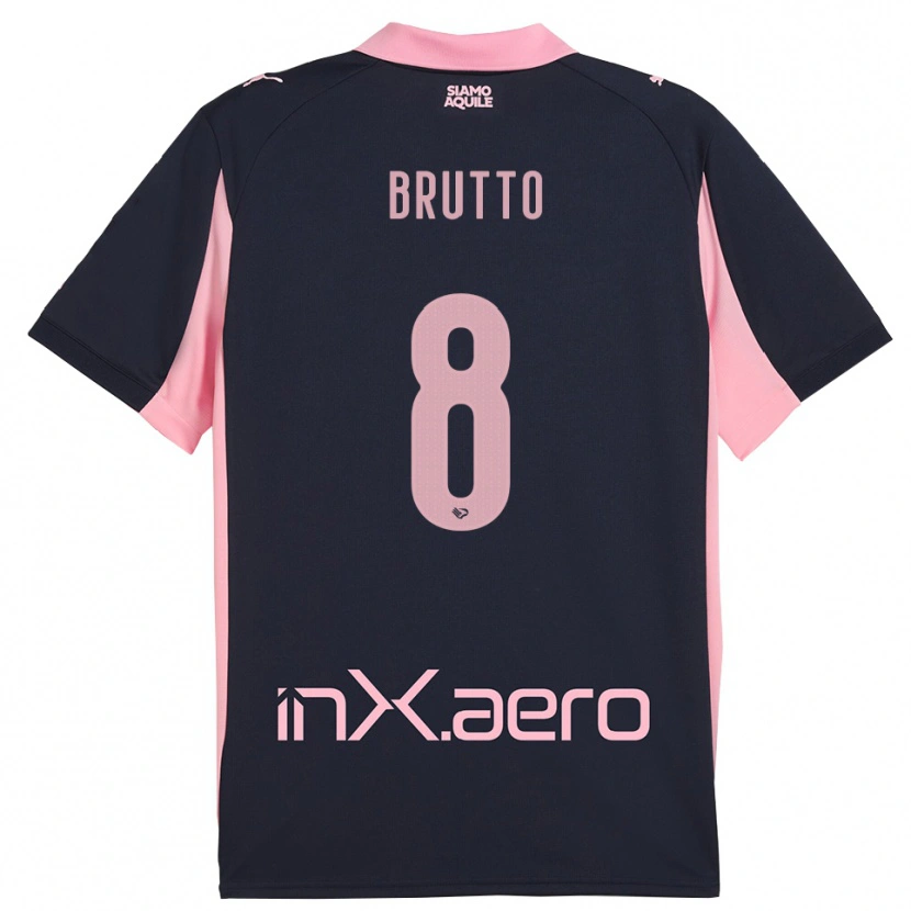 Danxen Dames Valerio Brutto #8 Donkerblauw Roze Uitshirt Uittenue 2025/26 T-Shirt