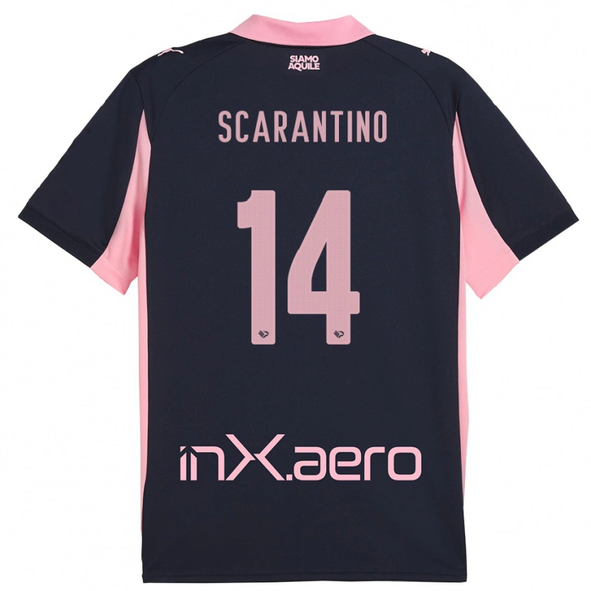 Danxen Dames Giorgio Scarantino #14 Donkerblauw Roze Uitshirt Uittenue 2025/26 T-Shirt