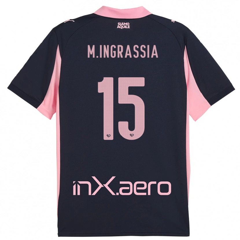Danxen Dames Manuel Ingrassia #15 Donkerblauw Roze Uitshirt Uittenue 2025/26 T-Shirt