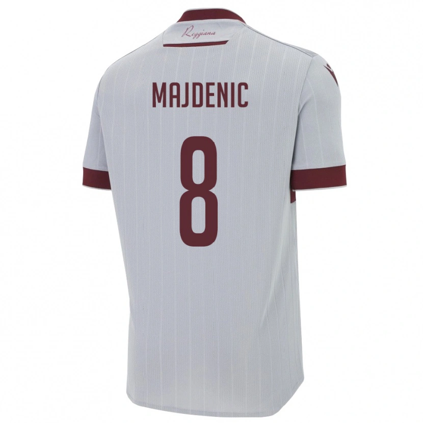 Danxen Dames Fran Majdenic #8 Bourgondië Wit Uitshirt Uittenue 2025/26 T-Shirt