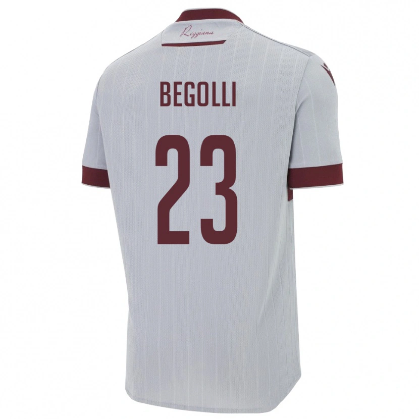 Danxen Dames Leo Begolli #23 Bourgondië Wit Uitshirt Uittenue 2025/26 T-Shirt