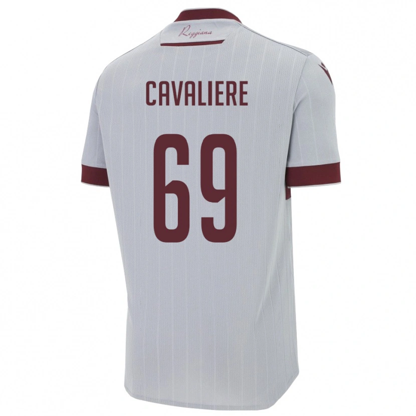 Danxen Dames Edoardo Cavaliere #69 Bourgondië Wit Uitshirt Uittenue 2025/26 T-Shirt