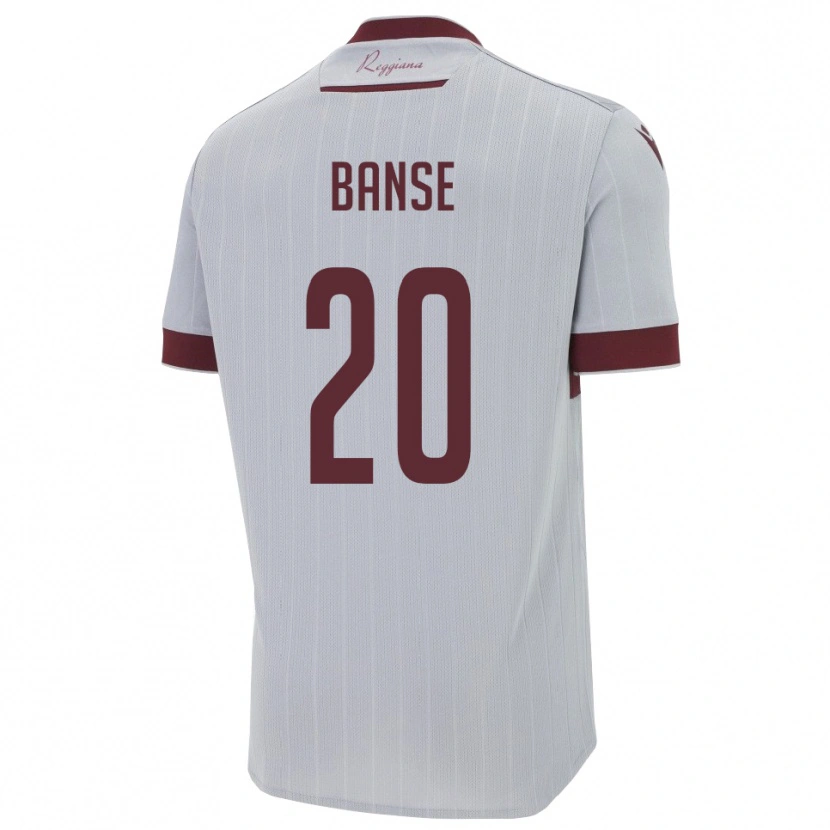 Danxen Dames Ousmane Banse #20 Bourgondië Wit Uitshirt Uittenue 2025/26 T-Shirt