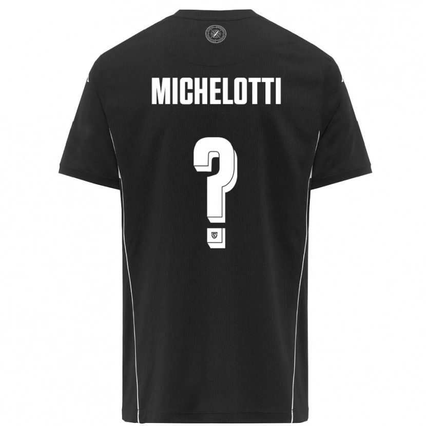 Danxen Dames Tommaso Michelotti #0 Zwart Wit Uitshirt Uittenue 2025/26 T-Shirt
