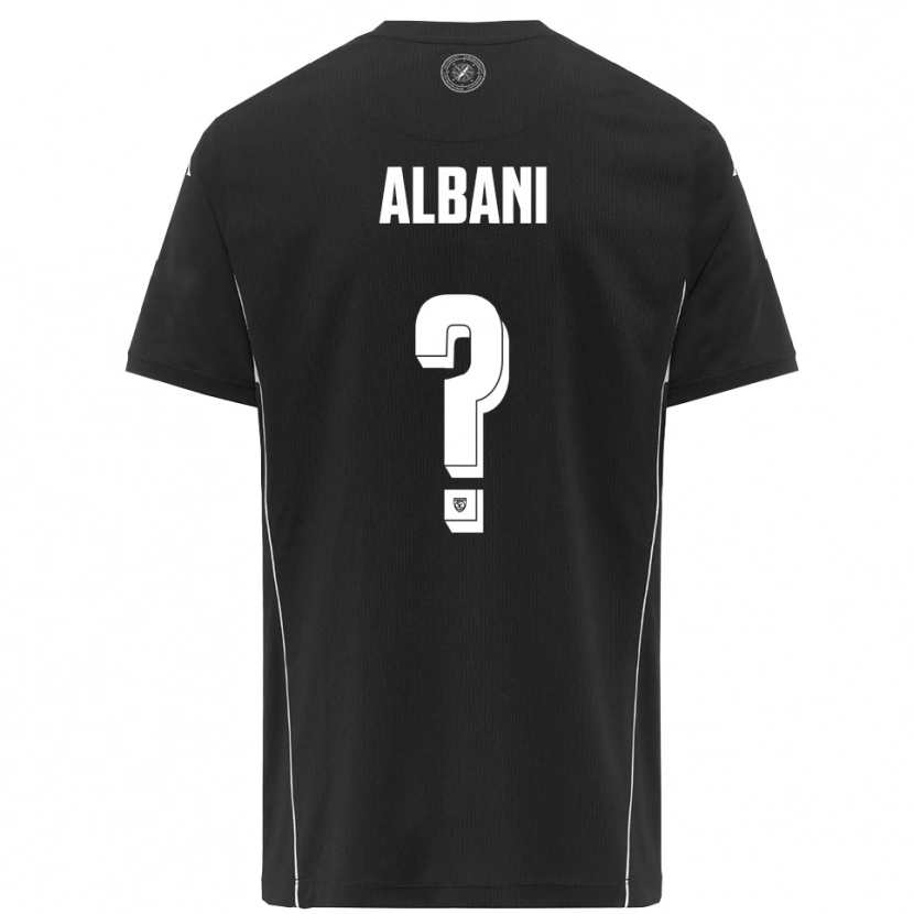 Danxen Dames Fabio Albani #0 Zwart Wit Uitshirt Uittenue 2025/26 T-Shirt