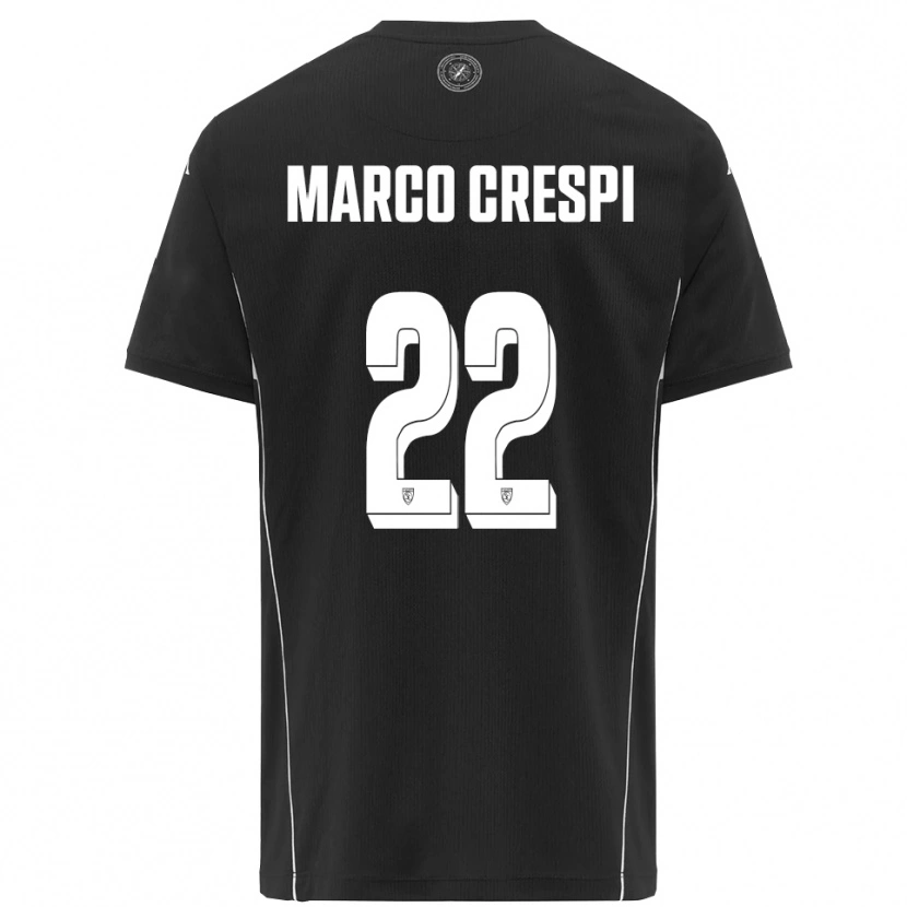 Danxen Dames Gian Marco Crespi #22 Zwart Wit Uitshirt Uittenue 2025/26 T-Shirt