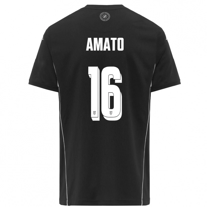 Danxen Dames Salvatore Amato #16 Zwart Wit Uitshirt Uittenue 2025/26 T-Shirt