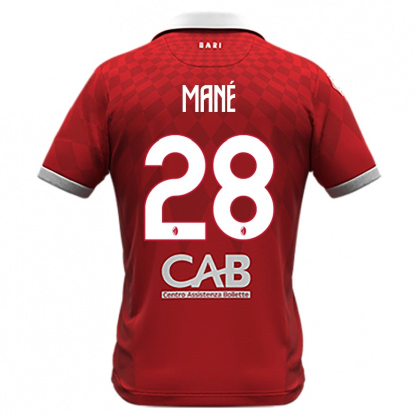 Danxen Dames Moussa Mané #28 Rood Wit Uitshirt Uittenue 2025/26 T-Shirt