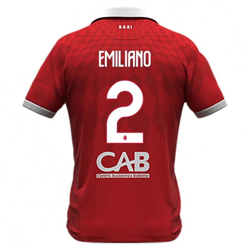Danxen Dames Gianmarco Emiliano #2 Rood Wit Uitshirt Uittenue 2025/26 T-Shirt