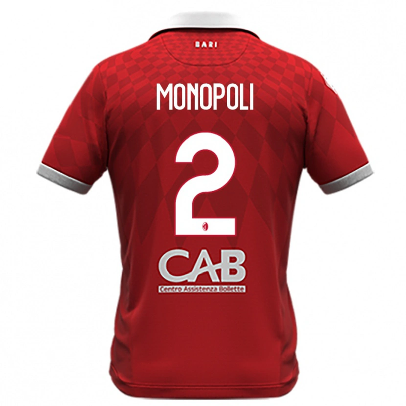 Danxen Dames Tommaso Monopoli #2 Rood Wit Uitshirt Uittenue 2025/26 T-Shirt