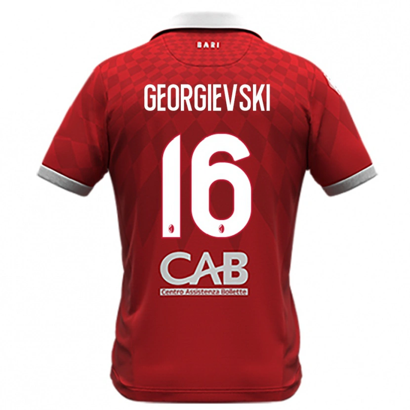 Danxen Dames Toma Georgievski #16 Rood Wit Uitshirt Uittenue 2025/26 T-Shirt