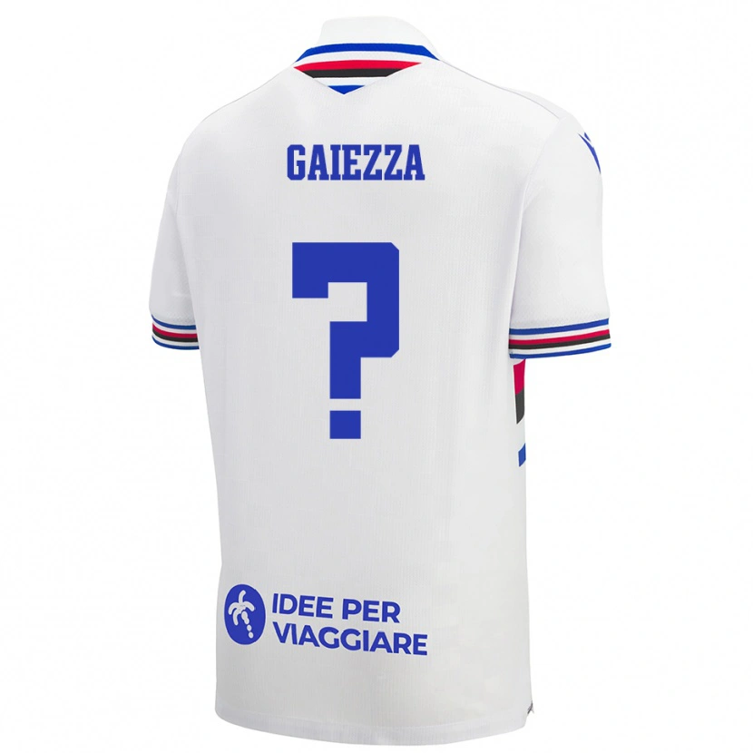 Danxen Dames Edoardo Gaiezza #0 Wit Blauw Rood Uitshirt Uittenue 2025/26 T-Shirt