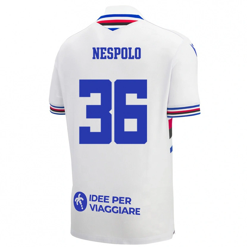 Danxen Dames Sabrina Nespolo #36 Wit Blauw Rood Uitshirt Uittenue 2025/26 T-Shirt