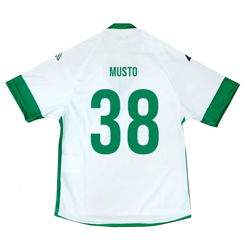 Danxen Dames Mattia Musto #38 Wit Groen Blauw Uitshirt Uittenue 2025/26 T-Shirt