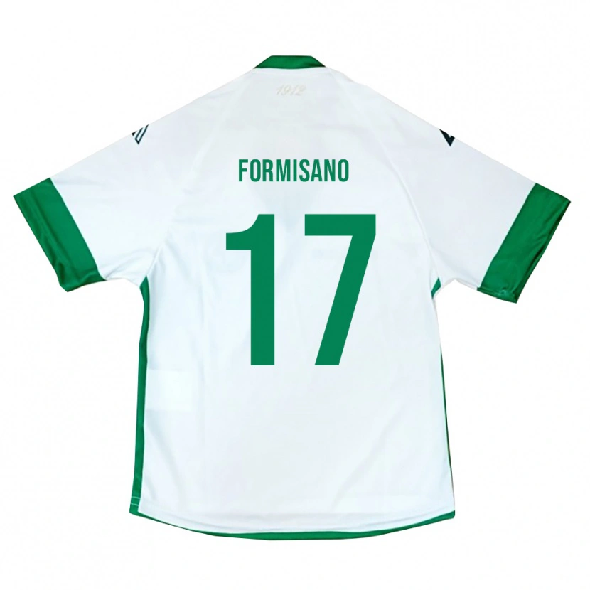 Danxen Dames Pasquale Formisano #17 Wit Groen Blauw Uitshirt Uittenue 2025/26 T-Shirt