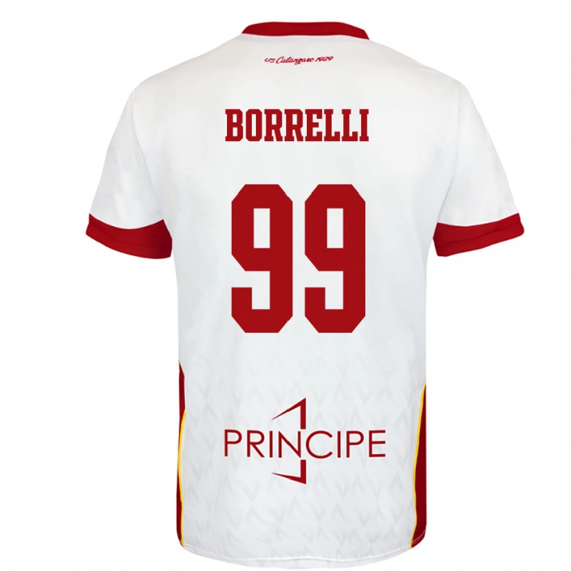 Danxen Dames Edoardo Borrelli #99 Wit Rood Uitshirt Uittenue 2025/26 T-Shirt
