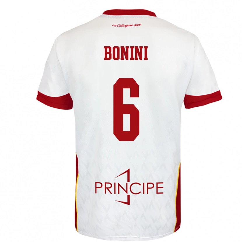 Danxen Dames Federico Bonini #6 Wit Rood Uitshirt Uittenue 2025/26 T-Shirt