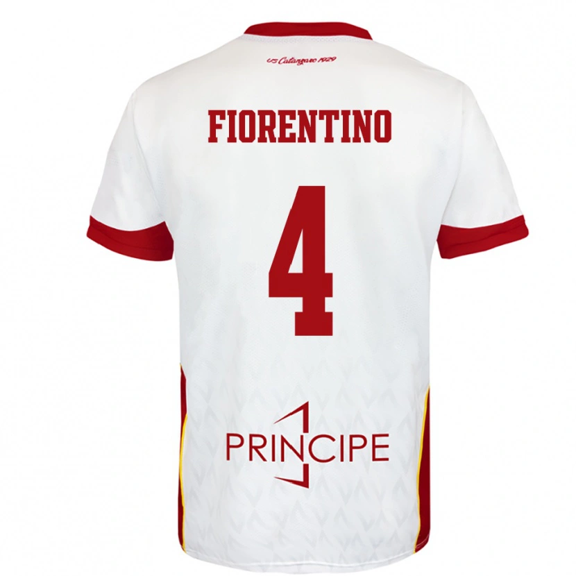 Danxen Dames Carlo Fiorentino #4 Wit Rood Uitshirt Uittenue 2025/26 T-Shirt