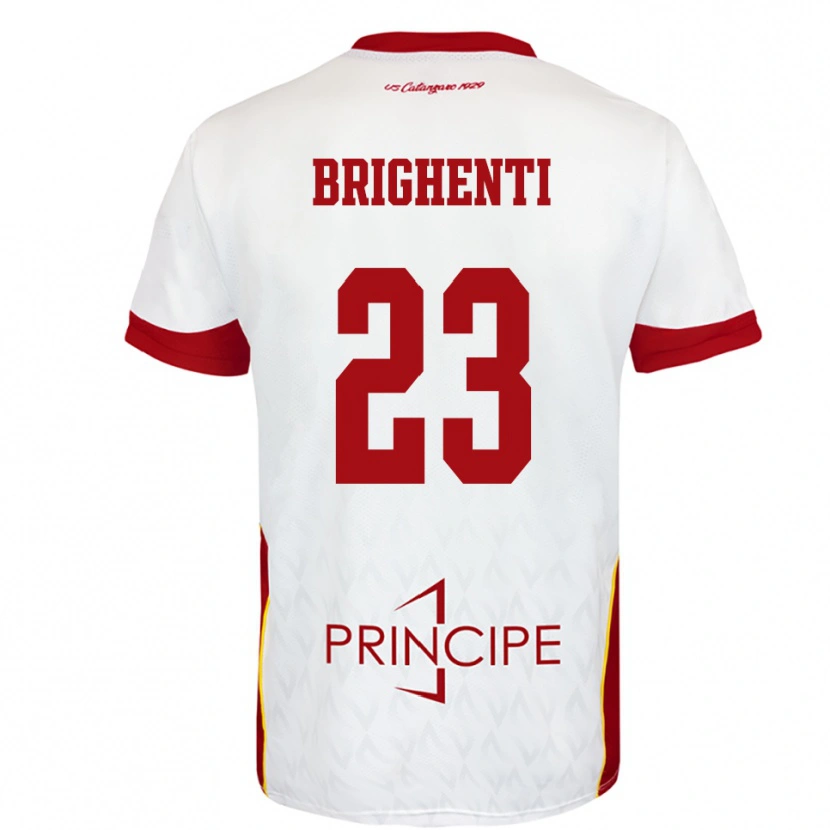 Danxen Dames Nicolò Brighenti #23 Wit Rood Uitshirt Uittenue 2025/26 T-Shirt