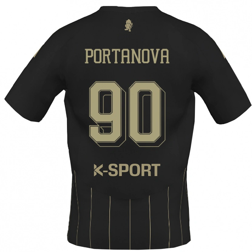 Danxen Dames Denis Portanova #90 Grijs Wit Uitshirt Uittenue 2025/26 T-Shirt