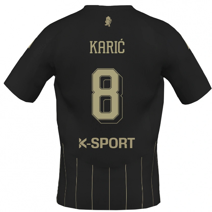 Danxen Dames Nermin Karić #8 Grijs Wit Uitshirt Uittenue 2025/26 T-Shirt