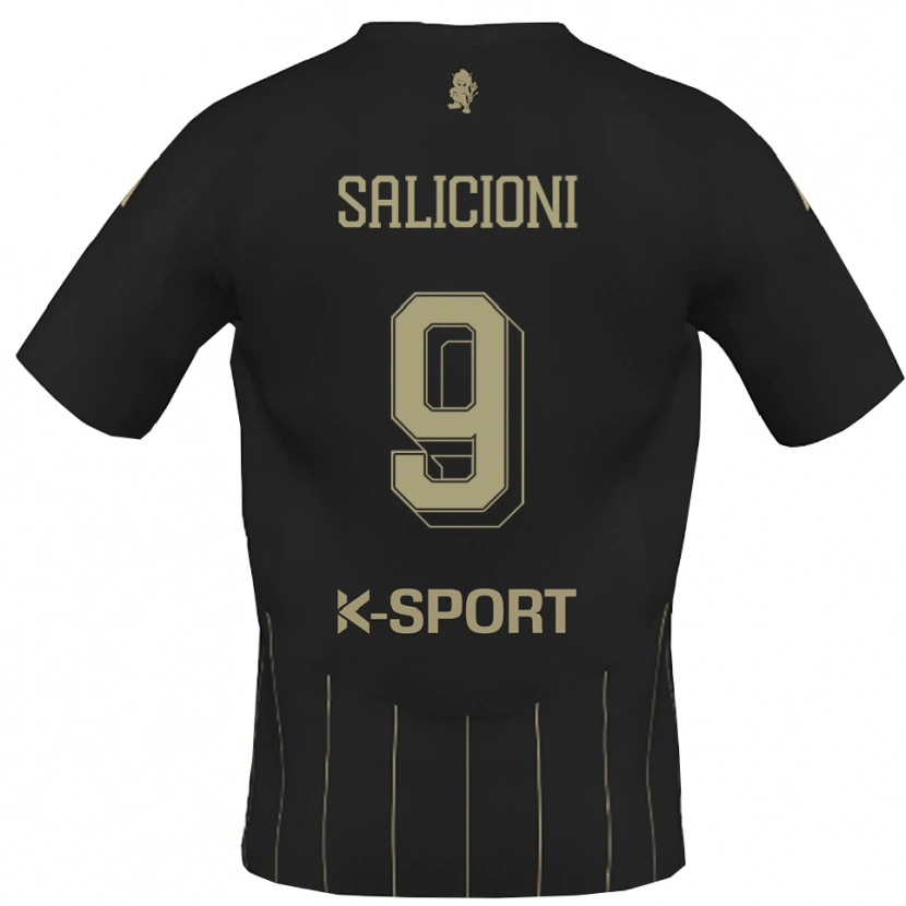 Danxen Dames Fausto Salicioni #9 Grijs Wit Uitshirt Uittenue 2025/26 T-Shirt