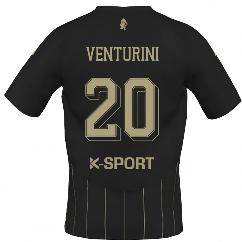 Danxen Dames Mattia Venturini #20 Grijs Wit Uitshirt Uittenue 2025/26 T-Shirt