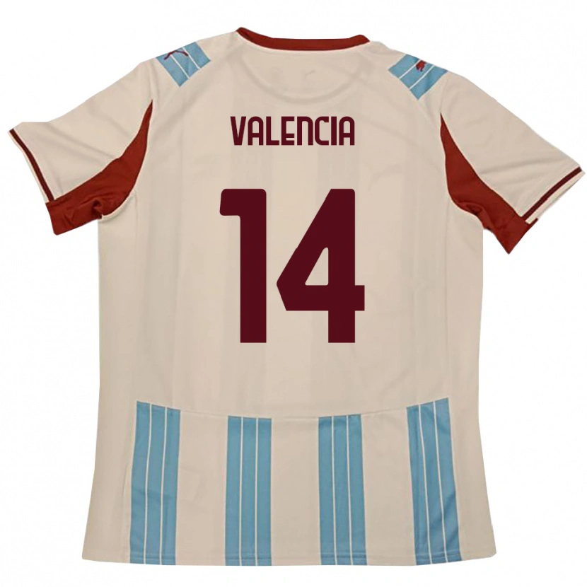 Danxen Dames Diego Valencia #14 Hemelsblauw Wit Uitshirt Uittenue 2025/26 T-Shirt