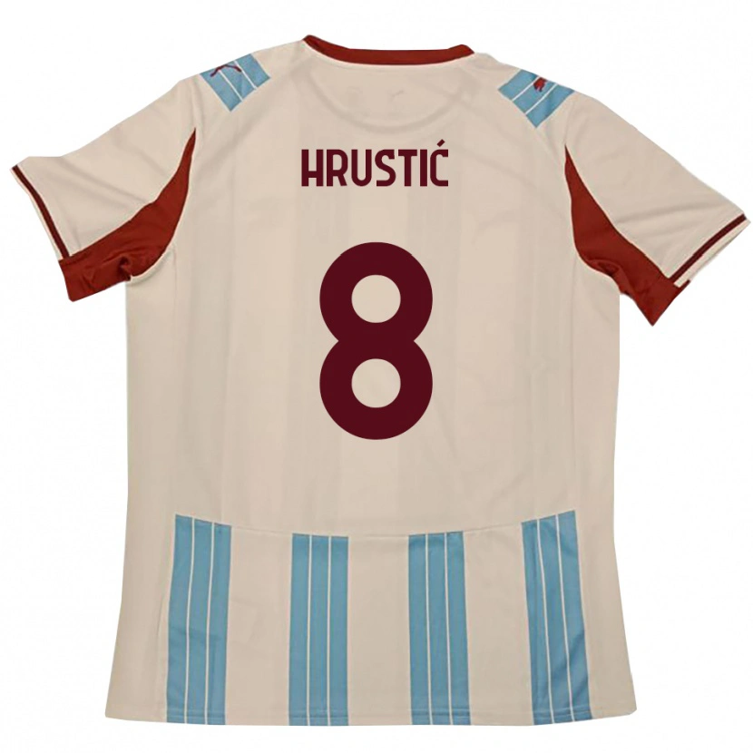 Danxen Dames Ajdin Hrustic #8 Hemelsblauw Wit Uitshirt Uittenue 2025/26 T-Shirt