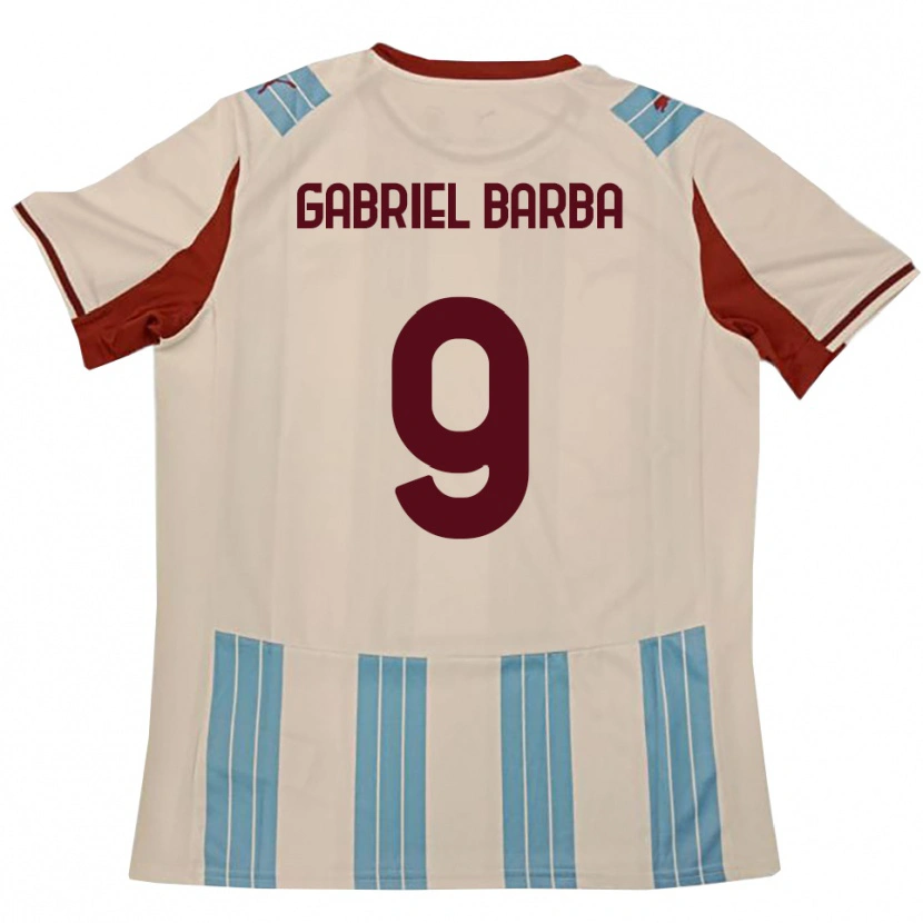 Danxen Dames Luigi Gabriel Barba #9 Hemelsblauw Wit Uitshirt Uittenue 2025/26 T-Shirt