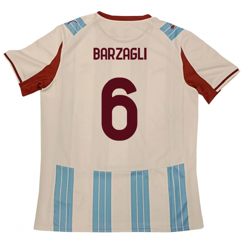 Danxen Dames Gabriele Barzagli #6 Hemelsblauw Wit Uitshirt Uittenue 2025/26 T-Shirt