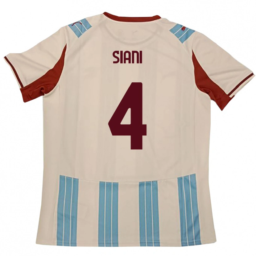 Danxen Dames Vincenzo Siani #4 Hemelsblauw Wit Uitshirt Uittenue 2025/26 T-Shirt