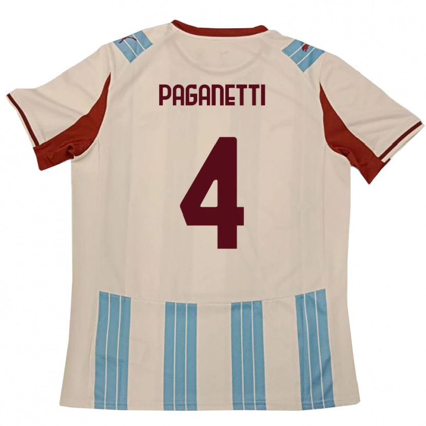 Danxen Dames Giacomo Paganetti #4 Hemelsblauw Wit Uitshirt Uittenue 2025/26 T-Shirt