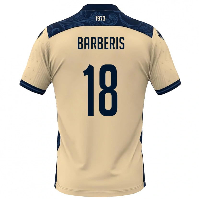 Danxen Dames Andrea Barberis #18 Wit Donkerblauw Uitshirt Uittenue 2025/26 T-Shirt