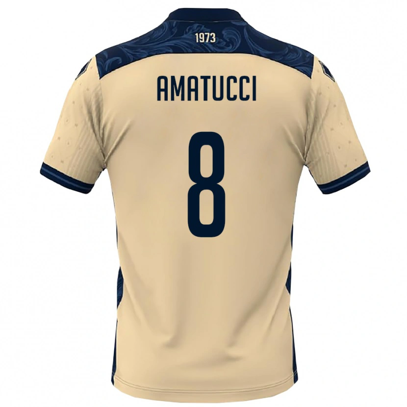 Danxen Dames Francesco Amatucci #8 Wit Donkerblauw Uitshirt Uittenue 2025/26 T-Shirt