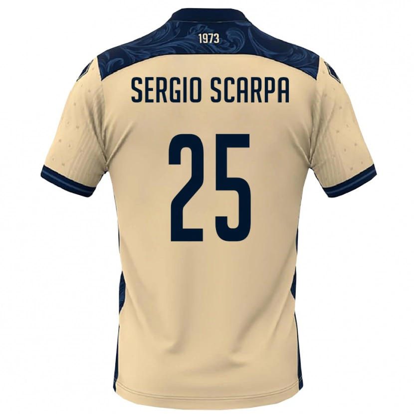 Danxen Dames Nicolò Sergio Scarpa #25 Wit Donkerblauw Uitshirt Uittenue 2025/26 T-Shirt