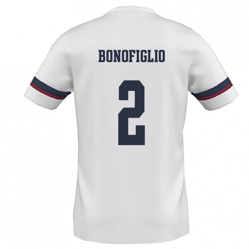 Danxen Dames Lucio Bonofiglio #2 Wit Rood Uitshirt Uittenue 2025/26 T-Shirt