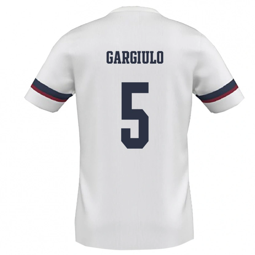 Danxen Dames Mario Gargiulo #5 Wit Rood Uitshirt Uittenue 2025/26 T-Shirt