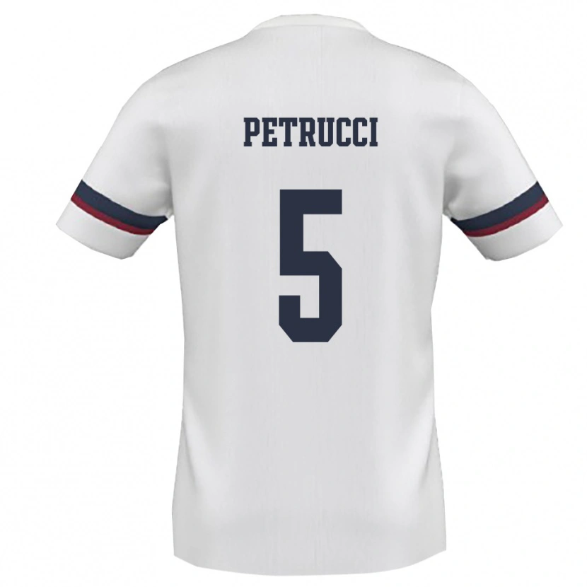 Danxen Dames Gianluca Petrucci #5 Wit Rood Uitshirt Uittenue 2025/26 T-Shirt