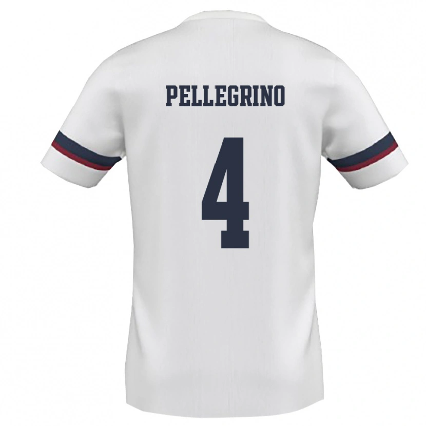 Danxen Dames Francesco Pellegrino #4 Wit Rood Uitshirt Uittenue 2025/26 T-Shirt